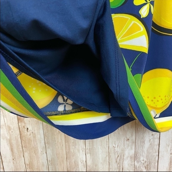 Trina Turk Rancho Lemon Print High Halter Dress Size XS - Picture 6 of 13